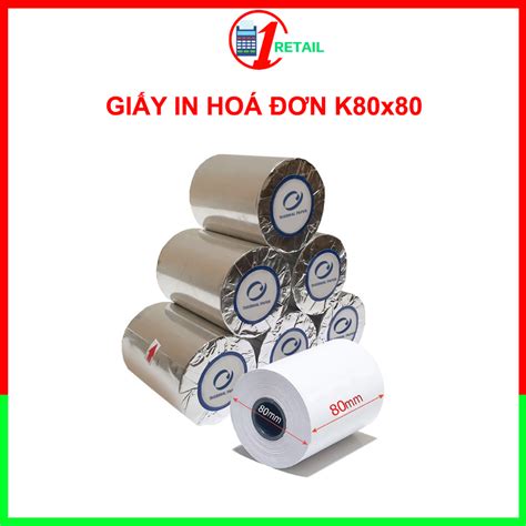 Giấy In Hóa đơn Oji K80x80 Giấy In Bill K80 Giấy In Nhiệt Khổ 80mm