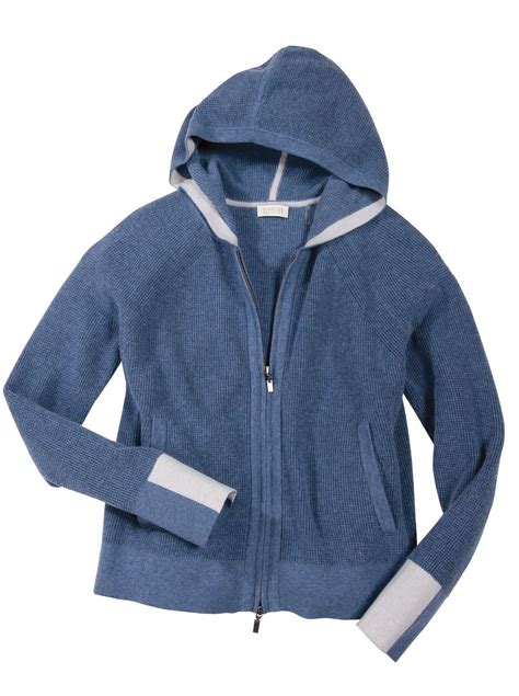 Womens Waffle Knit Zip Hoodie Maus And Hoffman