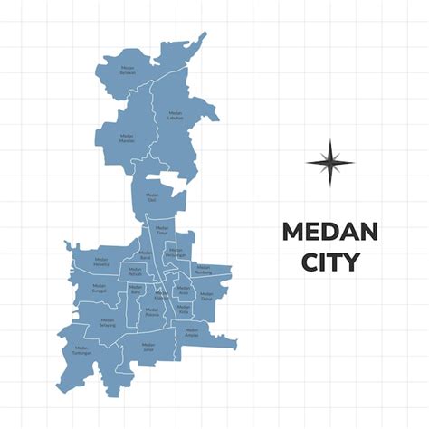 Premium Vector Makassar City Map Illustration Map Of Cities In Indonesia