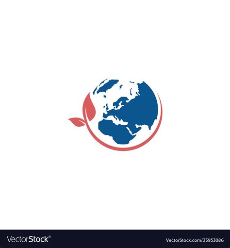 Globe logo design isolated on white background Vector Image