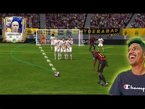 TOTY ROBERTO CARLOS FREE KICK IS INVINCIBLE In FC MOBILE YouTube