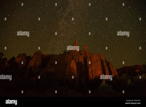 USA, Utah, Bryce Canyon, Night sky above rocks Stock Photo - Alamy