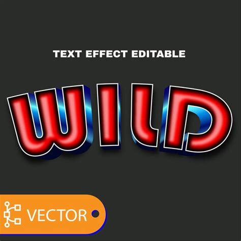 Premium Vector Text Effect Editable Wild