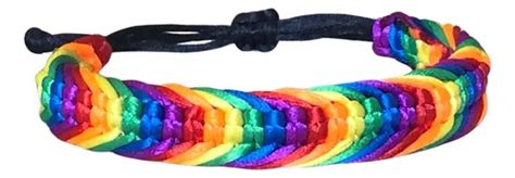 Pulsera Lgbt Pride Orgullo Gay Arcoiris Ajustable Meses Sin Inter S
