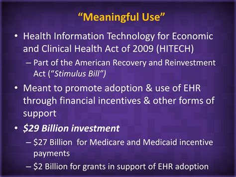 PPT - Overcoming Barriers to Meaningful Use of EHR Technology in the U