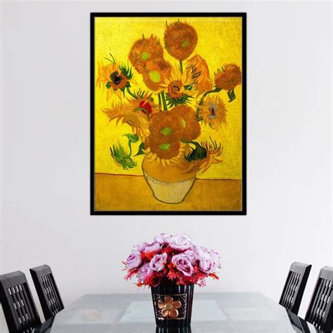 Diy D Diamond Mosaic Van Gogh Oil Painting Sunflowers Diamond Painting