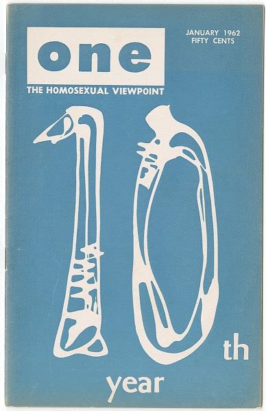 One The Homosexual Viewpoint 10th Year January 1962 Periodical