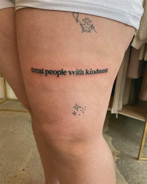 Side Thigh Quote Tattoos