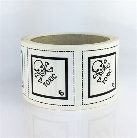 Class 61 Labels Toxic Rolls 50mm X 50mm Hibiscus Plc