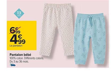 Promo Pantalon B B Tex Baby Chez Carrefour Icatalogue Fr