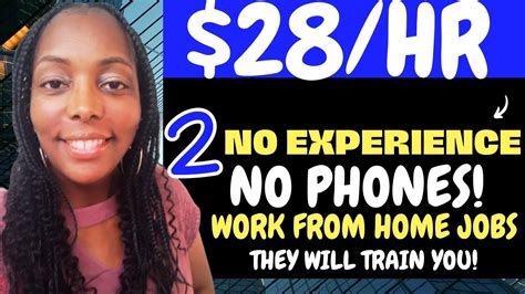 Fast Hire 2 No Experience Work From Home Jobs 2023 Earn 28 Hr No