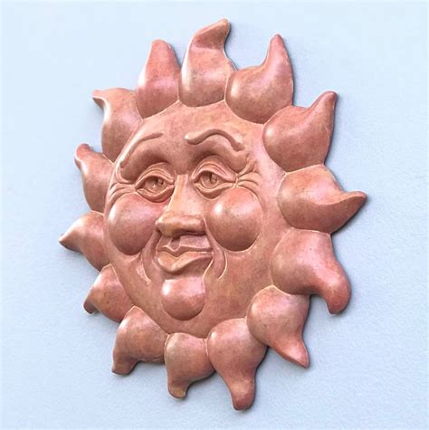 Smiling Sun Face Wall Plaque Friendly Sun Face Wall Art Etsy