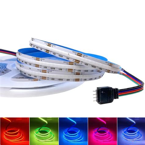 High Density Rgb Cob V Addressable Led Strip Leds M Mm Pcb