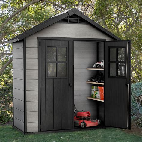 7' x 4' Keter Oakland Plastic Garden Shed (2.1m x 1.2m) - Garden Sheds Direct