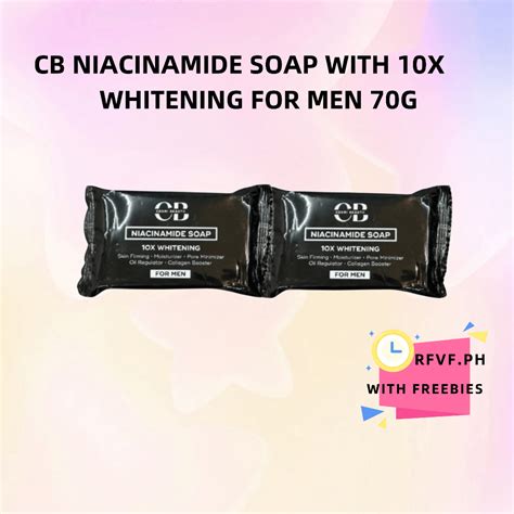 Rfvf Original Cb Niacinamide Soap With 10x Whitening For Men 70g Shopee Philippines