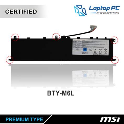 Msi Laptop Battery Bty M L Compatible With Msi Gs Stealth Thin Sg