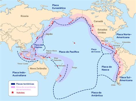 Círculo de Fogo do Pacífico o que é e os países que fazem parte Toda