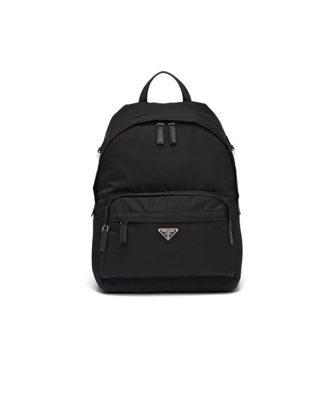 Black Nylon Backpack Prada