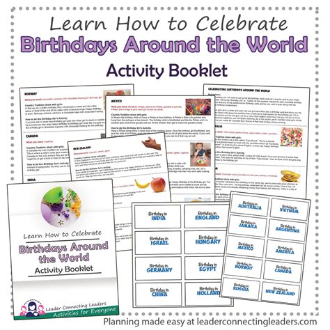 Birthdays Around The World Activity Booklet Leader Connecting Leaders