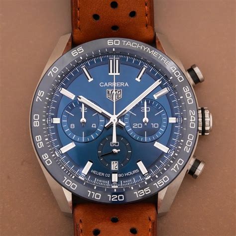 Tag Heuer Carrera Calibre Heuer Chronograph Blue Dial Cbn A A