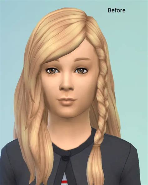 Birksches Sims Blog Messy Braid Edit Sims Hairs