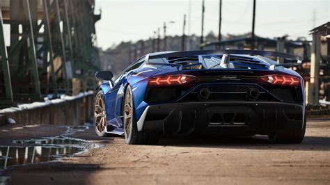 1366x768 Lamborghini Aventardor Svj Rear 4k Laptop Hd Hd 4k Wallpapers