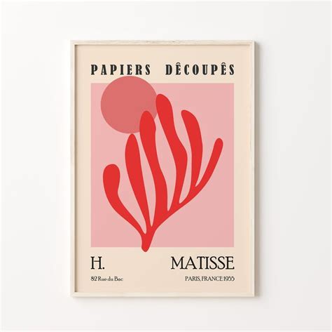 A Red And Pink Poster With The Words Papers Decoupes On It S Side