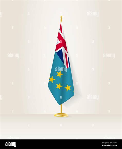 Bandera De Tuvalu En Un Puesto De Bandera Ilustraci N Vectorial Imagen