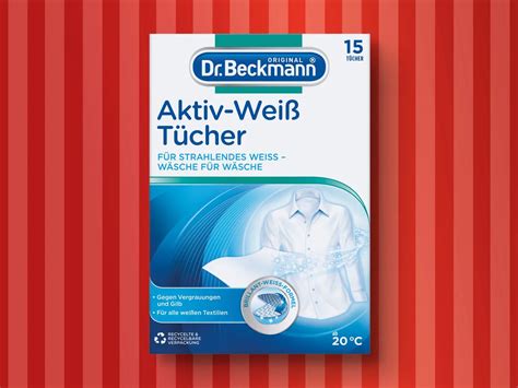 Dr Beckmann Aktiv Weiß Tücher Fleckenspray Deo Schweiß 15 Stück 250