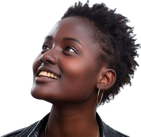 Smiling Woman With Natural Afro Hair 45874185 Png