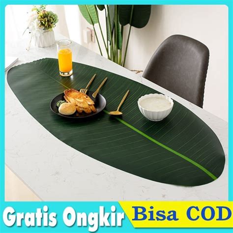 Jual Alas Daun Pisang Artificial Alas Makan Piring Taplak Meja Hiasan