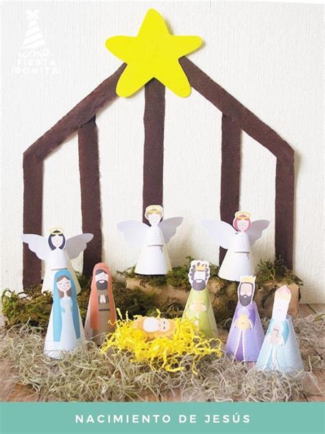 Nacimiento de Jesús | Manualidades de navidad faciles, Manualidades ...