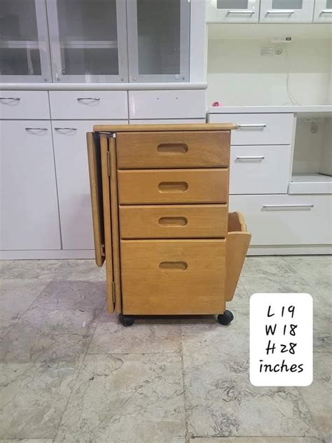 Gateleg / Folding Table with Drawers / Organizer, Furniture & Home ...