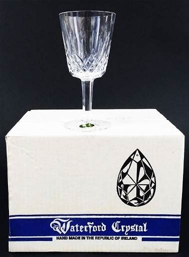 6 Waterford Crystal Goblet Lismore Pattern