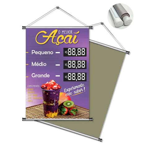 Banner Açaí Diversos Tamanho 65x100cm Mod04 Elo7