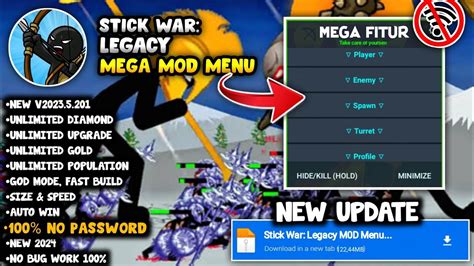 NEW Stick War Legacy Mod Menu V2023 5 201 Terbaru 2024 Free Key