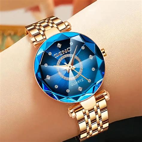 Montre Bracelet Quartz Ultra Fine Pour Femme Or Rose Horloge F Minine