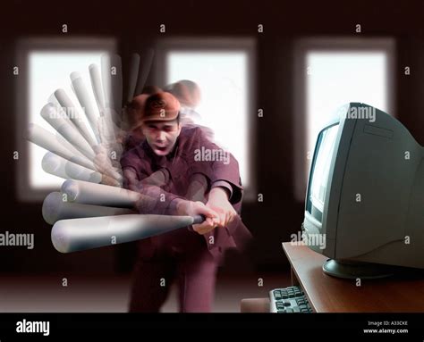 Man Destroying Computer Hi Res Stock Photography And Images Alamy