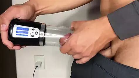 Massaging A Small And Thick Dick With Automatic Suction To Make It Strong Gay Porn Xhamster
