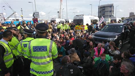 Extinction Rebellion Activists Descend On London City Airport Airport