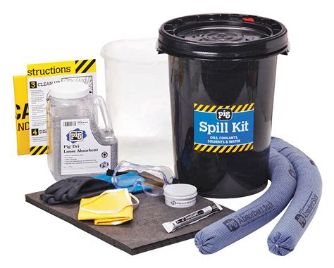 PIG Spill Kit Station Bucket Universal 3 3 Gal 45GP22 Kit630