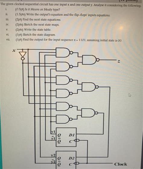 Solved The Given Clocked Sequential Circuit Has One Input X Chegg