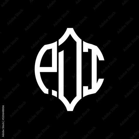 PDI letter logo. PDI best black background vector image. PDI Monogram ...