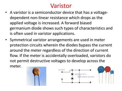 Varistor Application Types at Andrew Schaff blog