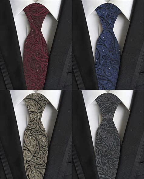 Ties for Men Solid Paisley Neckties, Formal Business Ties 4PCS - Walmart.com