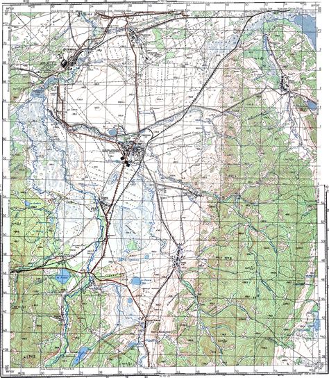 Топографическая карта N-45-23. Шарыпово