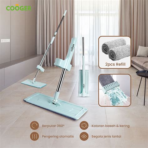 Jual 【top Sale】 Cooger Ultra Standing Mop Microfiber Alat Pel Lantai