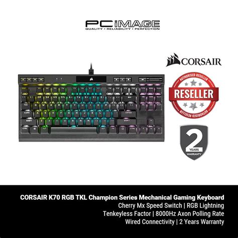 Corsair K Rgb Tkl Champion Series Mechanical Gaming Keyboard Mx