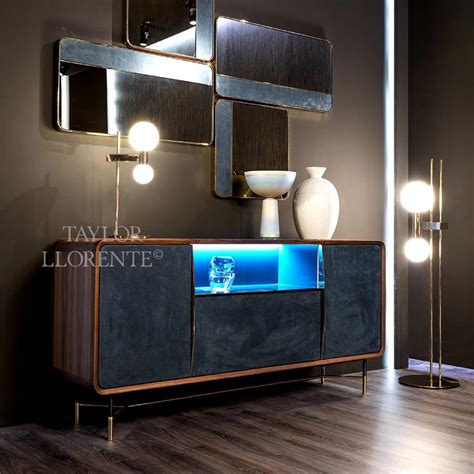 Leather Upholstered Sideboard Taylor Llorente Furniture