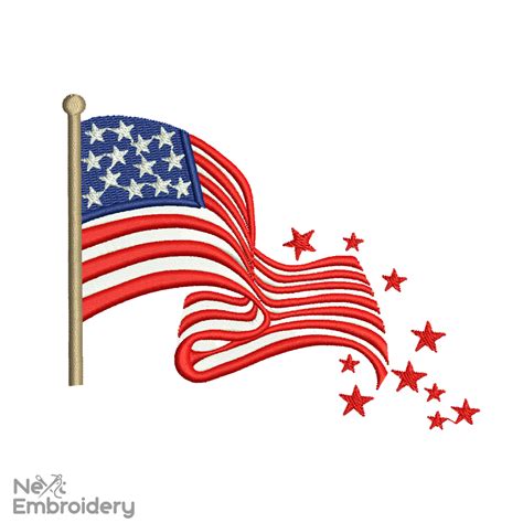 USA Flag Embroidery Designs - NextEmbroidery